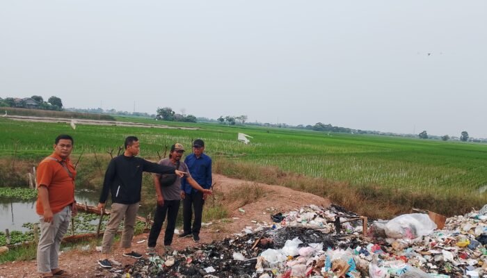 Sempat Viral, Dugaan Pembakaran Sampah di Kp. Pulo, Polsek Mauk Cek Lokasi