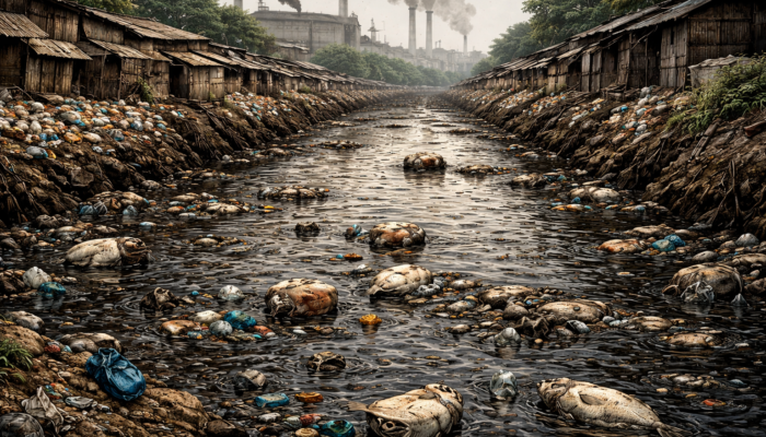 Puluhan tahun kali Cirarab di kabupaten tangerang tercemar, pembiaran oleh pihak pemerintah