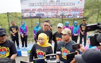 Dari SKJ 88 ke Aksi Lingkungan, Pasmar 2 Hijaukan Pantai Kenjeran