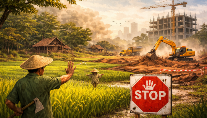 DTRB Dan PERKIM Kabupaten Tangerang jangan “bermain api”, harus stop perizinan diatas lahan pertanian