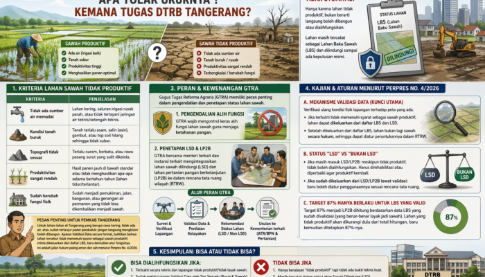 Lahan sawah produktif & tidak produktif, apa tolak ukurnya ? Kemana tugas DTRB Tangerang