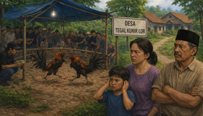 Warga Tegal Kunir Lor Resah, Sabung Ayam Ilegal Diduga Resahkan Warga