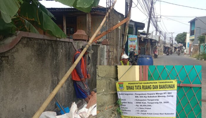 Pembangunan Proyek Gapura CV JAFLO Diduga Gunakan Material Bekas, Ketum LSM KDM Angkat Bicara