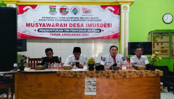 Musdes Pembentukan Tim Penyusun RKPDes 2027 Desa Kampung Melayu Barat Digelar
