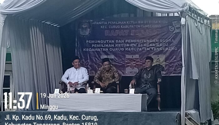 Pemilihan Ketua RW 01 Desa Kadu Berjalan Lancar, Ahmad Suhaemi Raih Kemenangan Telak
