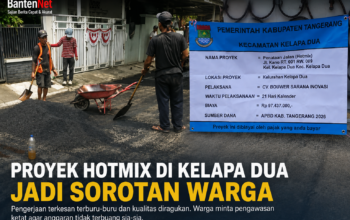 Proyek Hotmix di Kelapa Dua Disorot Warga, Diduga Tak Sesuai Spesifikasi