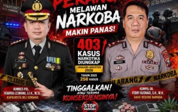 403 Kasus Narkoba Dibongkar, Polresta Deli Serdang Tegaskan Tak Ada Ampun bagi Pengedar