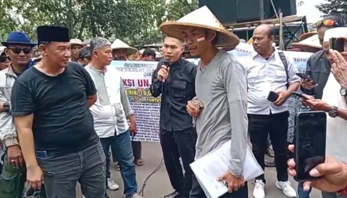 Ratusan Petani Gelar Aksi Unras, Guna Pembuktian “Sesumbar” Kadis DPKP Kabupaten Tangerang